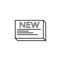 Poster - new box icon. Element of simple icon for websites, web design, mobile app, info graphics. Thin line icon for website design and development, app development