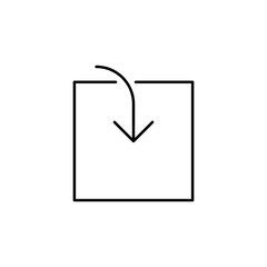 Poster - box loading symbol icon. Element of simple icon for websites, web design, mobile app, info graphics. Thin line icon for website design and development, app development