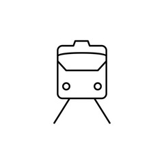 Poster - train front icon. Element of simple icon for websites, web design, mobile app, info graphics. Thin line icon for website design and development, app development