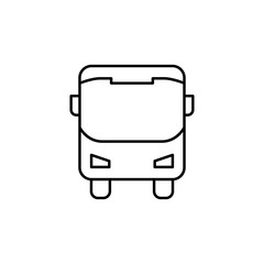 Poster - bus icon. Element of simple icon for websites, web design, mobile app, info graphics. Thin line icon for website design and development, app development