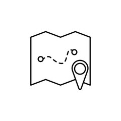 Poster - card and pin icon. Element of simple icon for websites, web design, mobile app, info graphics. Thin line icon for website design and development, app development