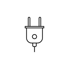 Poster - electrical plug icon. Element of simple icon for websites, web design, mobile app, info graphics. Thin line icon for website design and development, app development