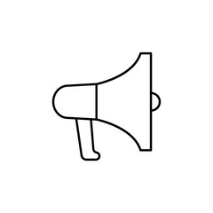 Poster - megaphone icon. Element of simple icon for websites, web design, mobile app, info graphics. Thin line icon for website design and development, app development
