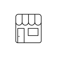 Poster - sales stall icon. Element of simple icon for websites, web design, mobile app, info graphics. Thin line icon for website design and development, app development