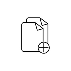 Poster - adding sheets icon. Element of simple icon for websites, web design, mobile app, info graphics. Thin line icon for website design and development, app development