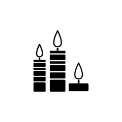 Sticker - burning candles icon. Element of simple icon for websites, web design, mobile app, info graphics. Signs and symbols collection icon for design and development