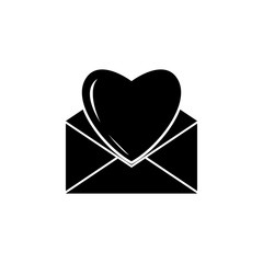 Poster - heart in an envelope icon. Element of simple icon for websites, web design, mobile app, info graphics. Signs and symbols collection icon for design and development