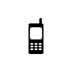 Poster - old mobile phone with antenna icon. Element of simple icon for websites, web design, mobile app, info graphics. Signs and symbols collection icon for design and development