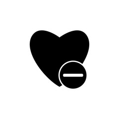 Poster - remove the heart icon. Element of simple icon for websites, web design, mobile app, info graphics. Signs and symbols collection icon for design and development