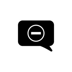 Poster - denial in a communication bubble icon. Element of simple icon for websites, web design, mobile app, info graphics. Signs and symbols collection icon for design and development