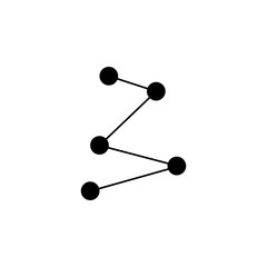 Poster - connected points icon. Element of simple icon for websites, web design, mobile app, info graphics. Signs and symbols collection icon for design and development
