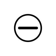Poster - minus sign in a circle icon. Element of simple icon for websites, web design, mobile app, info graphics. Signs and symbols collection icon for design and development