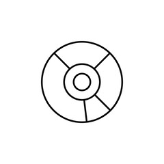 Poster - CD icon. Element of simple icon for websites, web design, mobile app, info graphics. Thin line icon for website design and development, app development