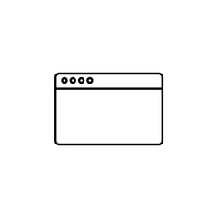Fototapete - browser icon. Element of simple icon for websites, web design, mobile app, info graphics. Thin line icon for website design and development, app development