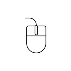 Poster - wired mouse icon. Element of simple icon for websites, web design, mobile app, info graphics. Thin line icon for website design and development, app development