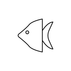 Wall Mural - exotic fish icon. Element of simple icon for websites, web design, mobile app, info graphics. Thin line icon for website design and development, app development