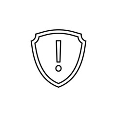 Poster - exclamation point icon. Element of simple icon for websites, web design, mobile app, info graphics. Thin line icon for website design and development, app development
