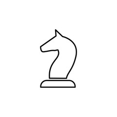 Poster - chess piece horse icon. Element of simple icon for websites, web design, mobile app, info graphics. Thin line icon for website design and development, app development