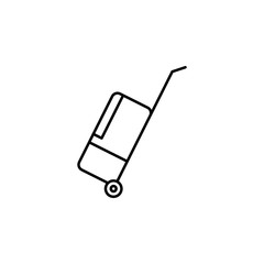 Poster - luggage on a cart icon. Element of simple icon for websites, web design, mobile app, info graphics. Thin line icon for website design and development, app development
