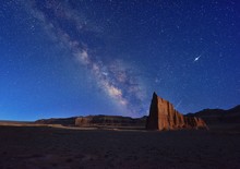 The Milky Way And Temple Of The Sun, Cathedral Valley
