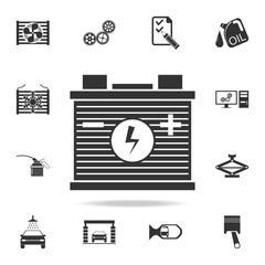 Poster - car battery icon. Detailed set of car repear icons. Premium quality graphic design icon. One of the collection icons for websites, web design, mobile app