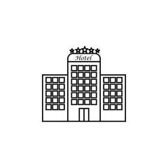 Poster - 5 star hotel icon. Element of otel and motels for mobile concept and web apps. Thin line icon for website design and development, app development. Premium icon