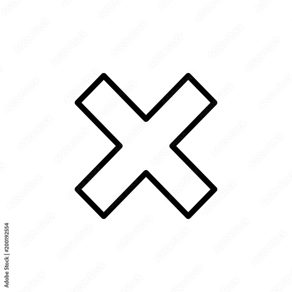 multiplication sign icon. Element of simple icon for websites, web 