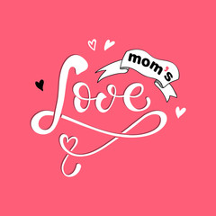 Canvas Print - Mom's Love text