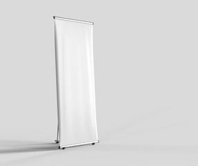Wall Mural - blank l-stand banner for design presantation. 3d render illustration.