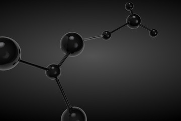 3d rendering  molecule