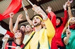 © oneinchpunch - Football fans supporting their team at the arena for the world championship,