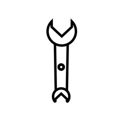Aufkleber - Wrench icon  isolated on white background