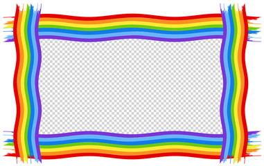 Canvas Print - Frame template with rainbow color