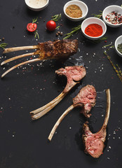 Wall Mural - Rack of Lamb with spices assortment