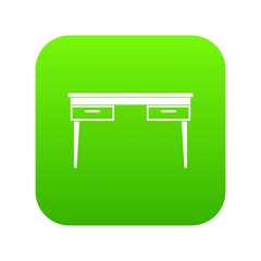 Poster - Wooden table icon digital green