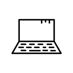Aufkleber - Laptop icon  isolated on white background