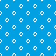 Poster - Map pointer pattern vector seamless blue