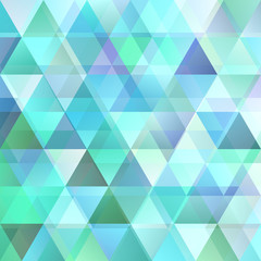 Poster - Geometrical gradient triangle pattern background - vector illustration