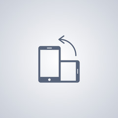 Poster - Turn screen icon, Rotate smartphone icon