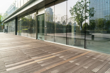 Leinwandbilder - Empty floors and modern urban buildings in Chongqing, China