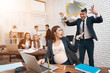 © freeograph - Boss is dissatisfied with the work of young pregnant woman. Pregnancy at work.