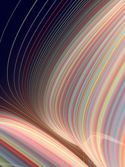 Aufkleber - Digital colored lines abstract background. 3d rendering