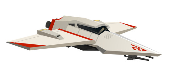 space shuttle or flying ship for games and mobile. modern technology of the future. astronaut explor