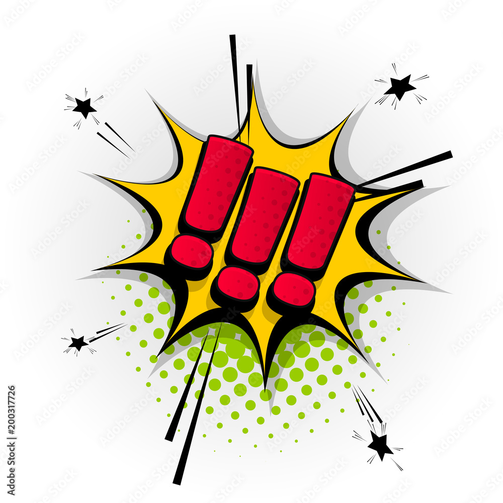 exclamation point hand drawn pictures effects. Template comics speech ...