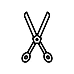 Poster - scissors icon isolated on white background