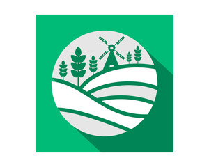 Wall Mural - barn harvest harvest agriculture image vector icon logo symbol