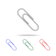 Poster - paper clip icon. elements of education multi colored icons. premium quality graphic design icon. sim