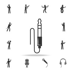 Poster - headphone input icon app. Detailed set of music icons. Premium quality graphic design. One of the collection icons for websites; web design; mobile app
