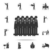 Choir Singing Icon. Detailed Set Of Music Icons. Premium Quality Graphic Design. One Of The Collection Icons For Websites; Web Design; Mobile App