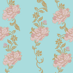 Wall Mural - Abstract elegance pattern with floral background.